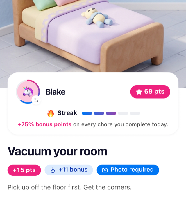 Groove Home — a chore with a reference photo